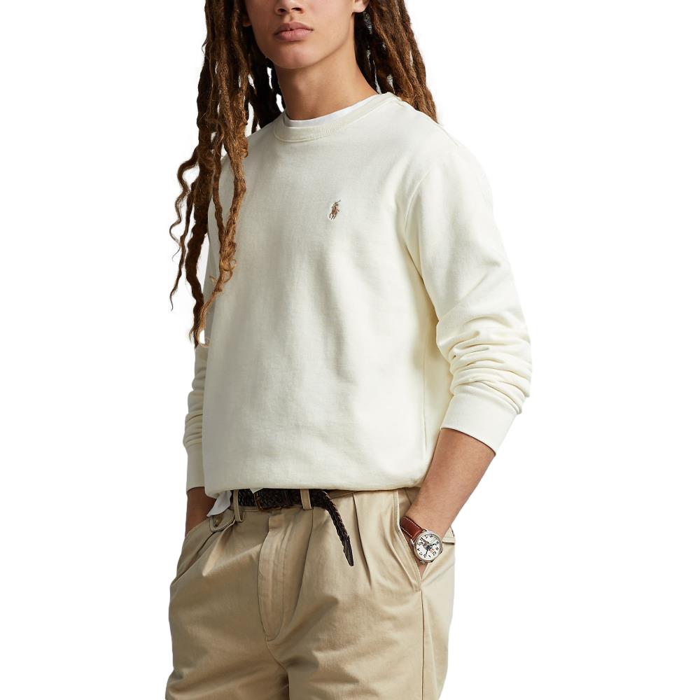 Polo Ralph Lauren Loopback Fleece Sweatshirt Genser Kremfarget - chrismoa.no