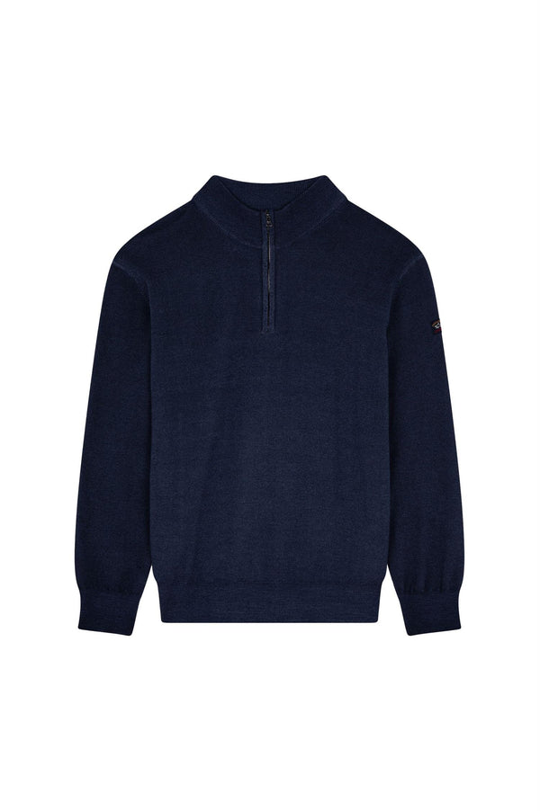 Paul & Shark Garment Dyed Extrafine Merino Wool Sweater Genser Blå