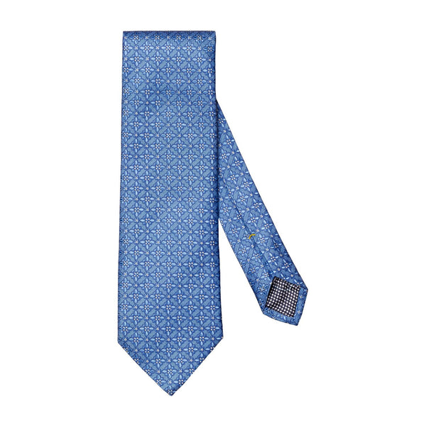 Eton Dark Blue Floral Silk Tie Slips Blå - chrismoa.no