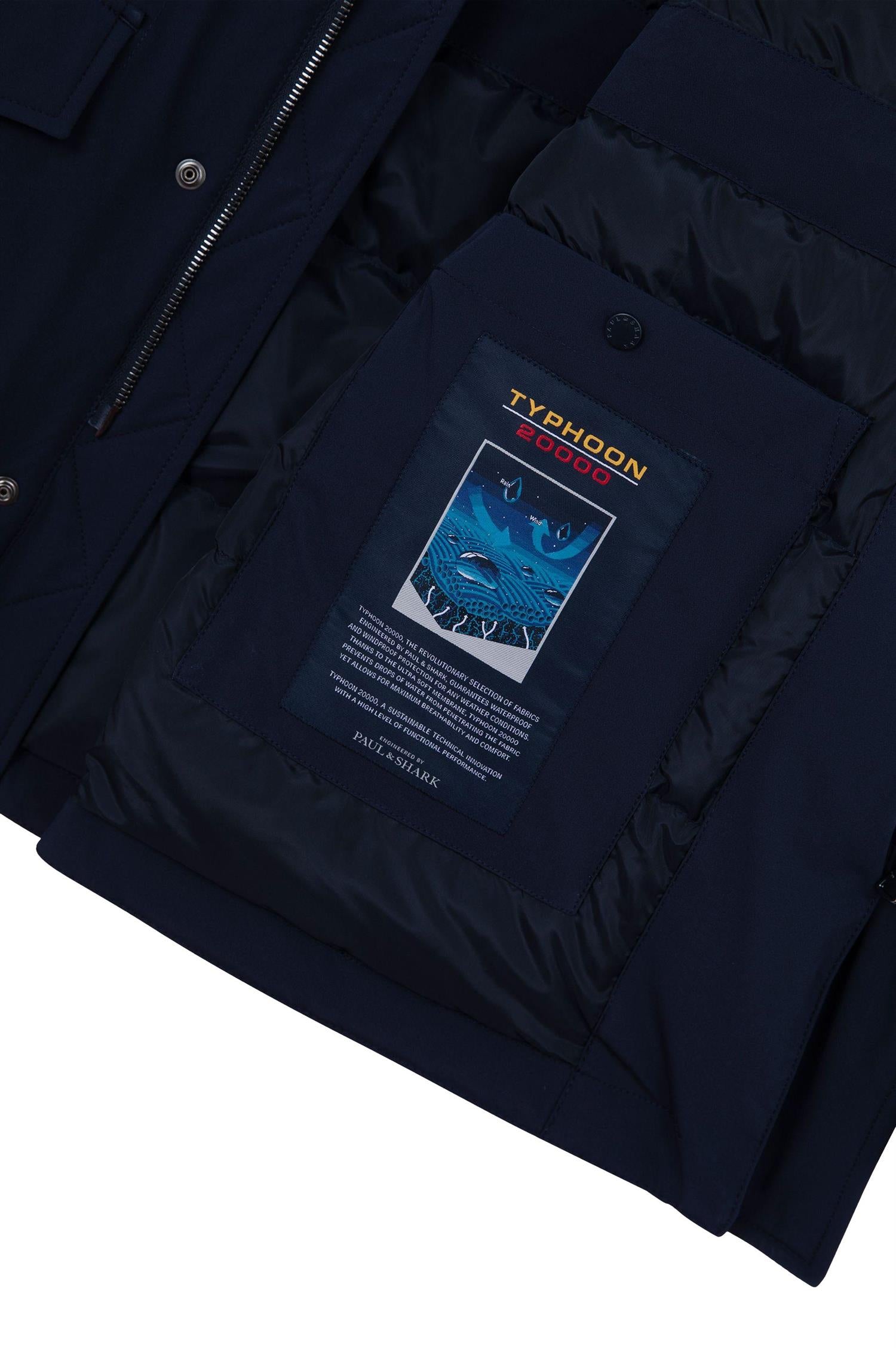 Paul & Shark Save The Sea Re 4x4 Stretch Typhoon® Field Jacket Jakke Marine - chrismoa.no