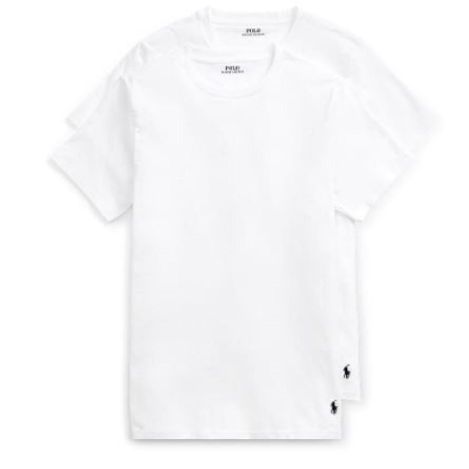 Polo Ralph Lauren CLASSIC 2 PACK CREW UNDERSHIRT T-Shirt Hvit - chrismoa.no