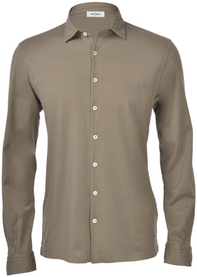 Gran Sasso French Collar Vintage Shirt Skjorte Oliven - chrismoa.no