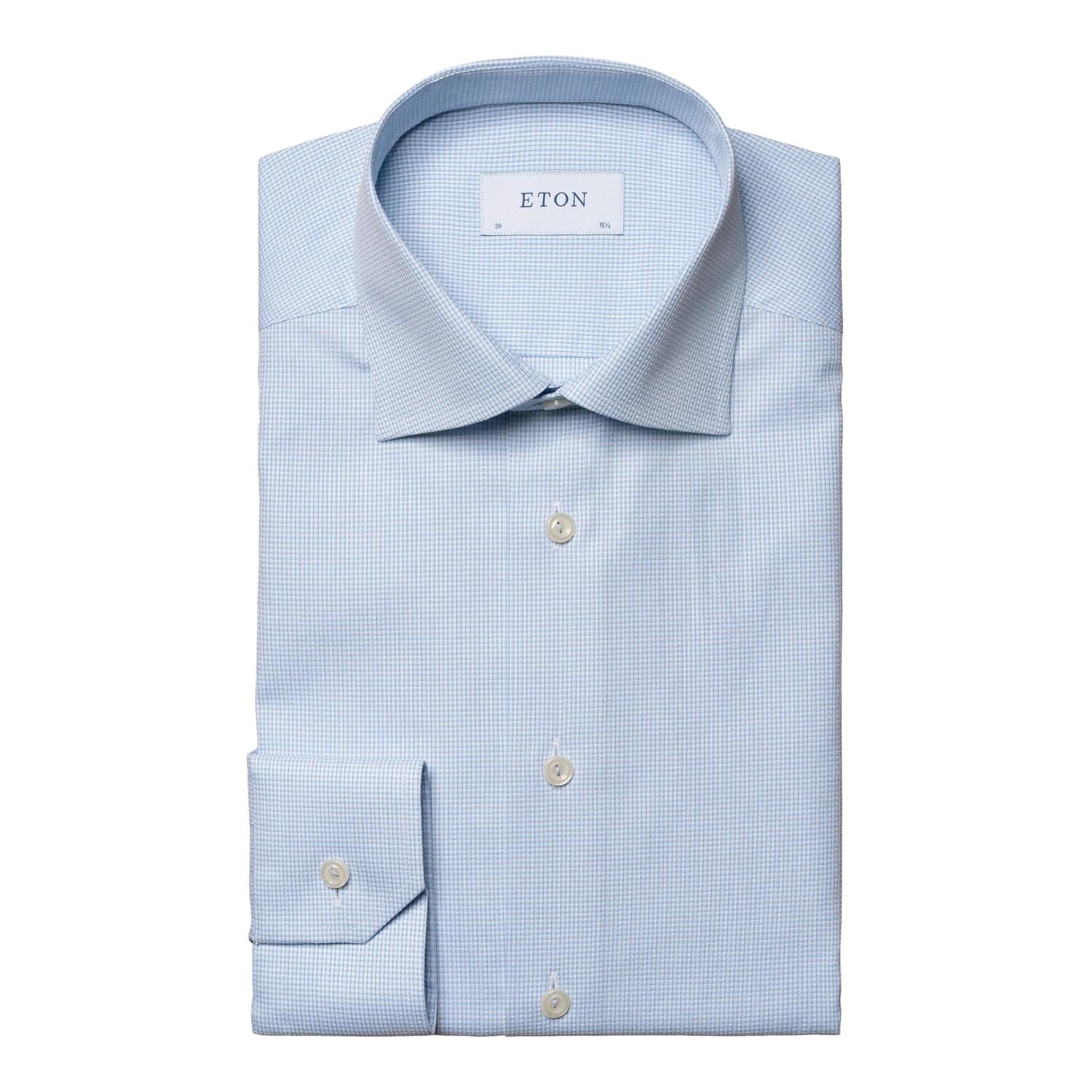 Eton Light Blue Signature Twill Shirt Skjorte Lyseblå - chrismoa.no