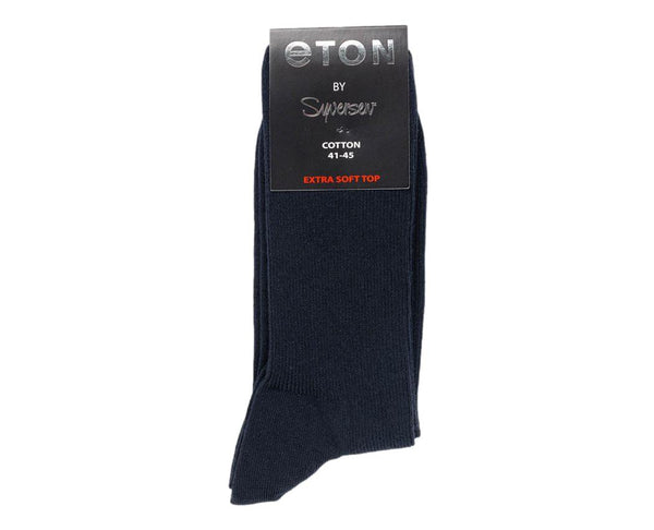 Note Silver Cotton Extra Soft Top Strømper Mørkeblå - chrismoa.no