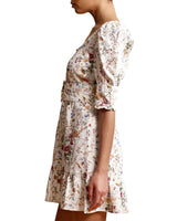 By TiMo Linen Mini Dress Kjole Blomster - chrismoa.no