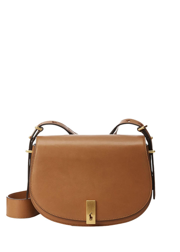 Polo Ralph Lauren Polo ID Calfskin Saddle Bag Veske Tan - chrismoa.no