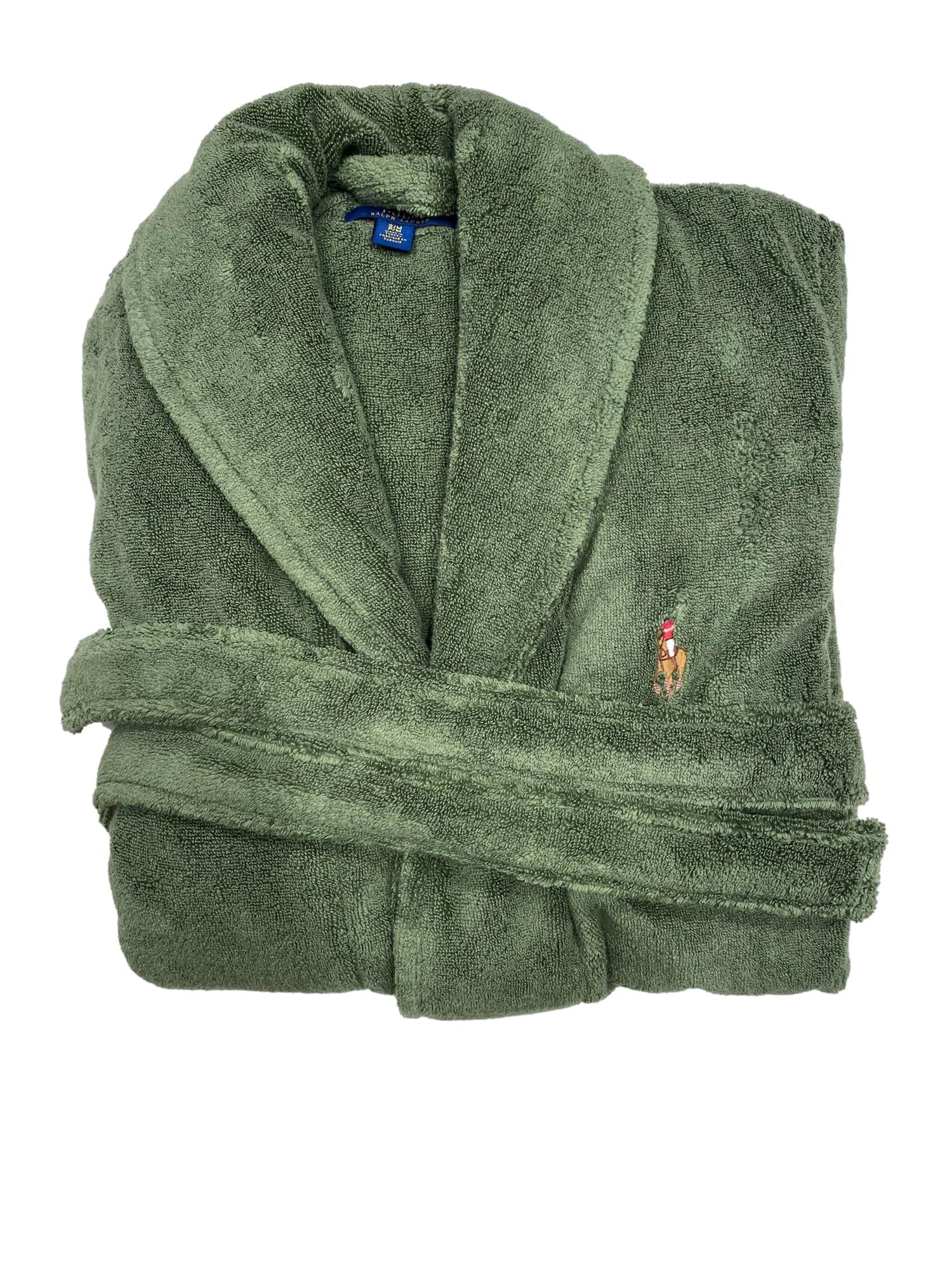 Polo Ralph Lauren Shawl sleep robe Morgenkåpe Oliven - chrismoa.no