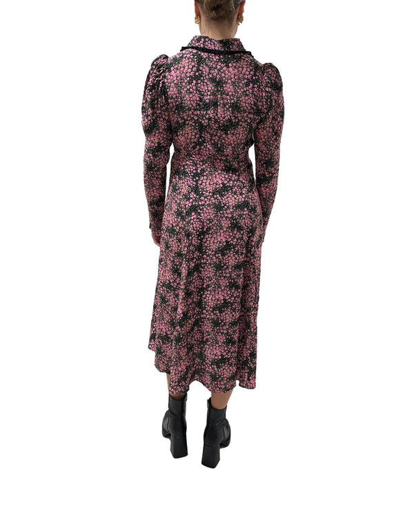 By TiMo Autumn Collar Dress Kjole Blomster - chrismoa.no