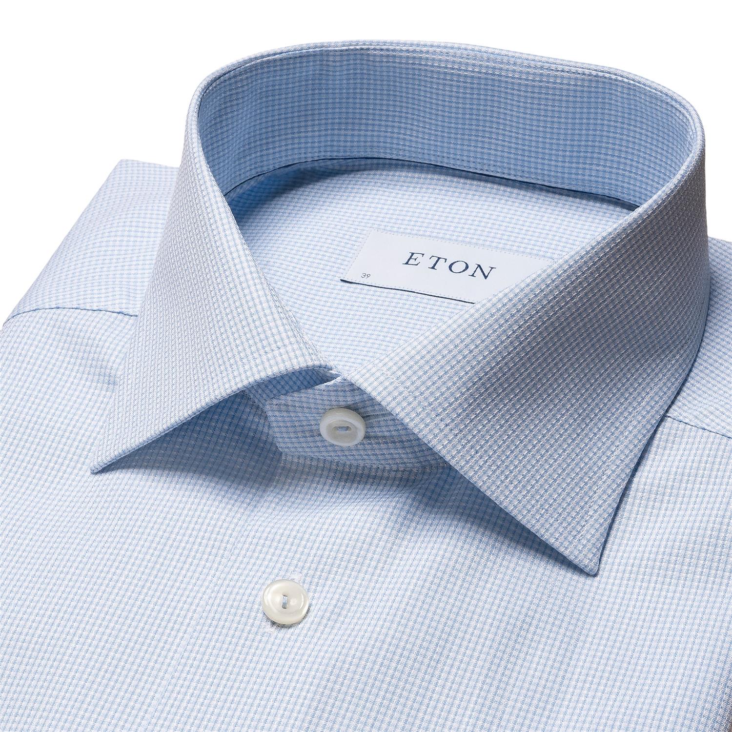 Eton Light Blue Signature Twill Shirt Skjorte Lyseblå - chrismoa.no