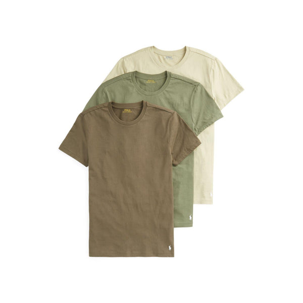Polo Ralph Lauren Slim Crewneck 3-Pack T-Shirt Grønn - chrismoa.no