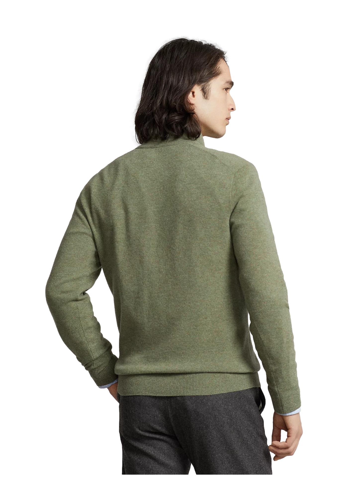 Polo Ralph Lauren Wool Quarter-Zip Sweater Genser Grønn - chrismoa.no