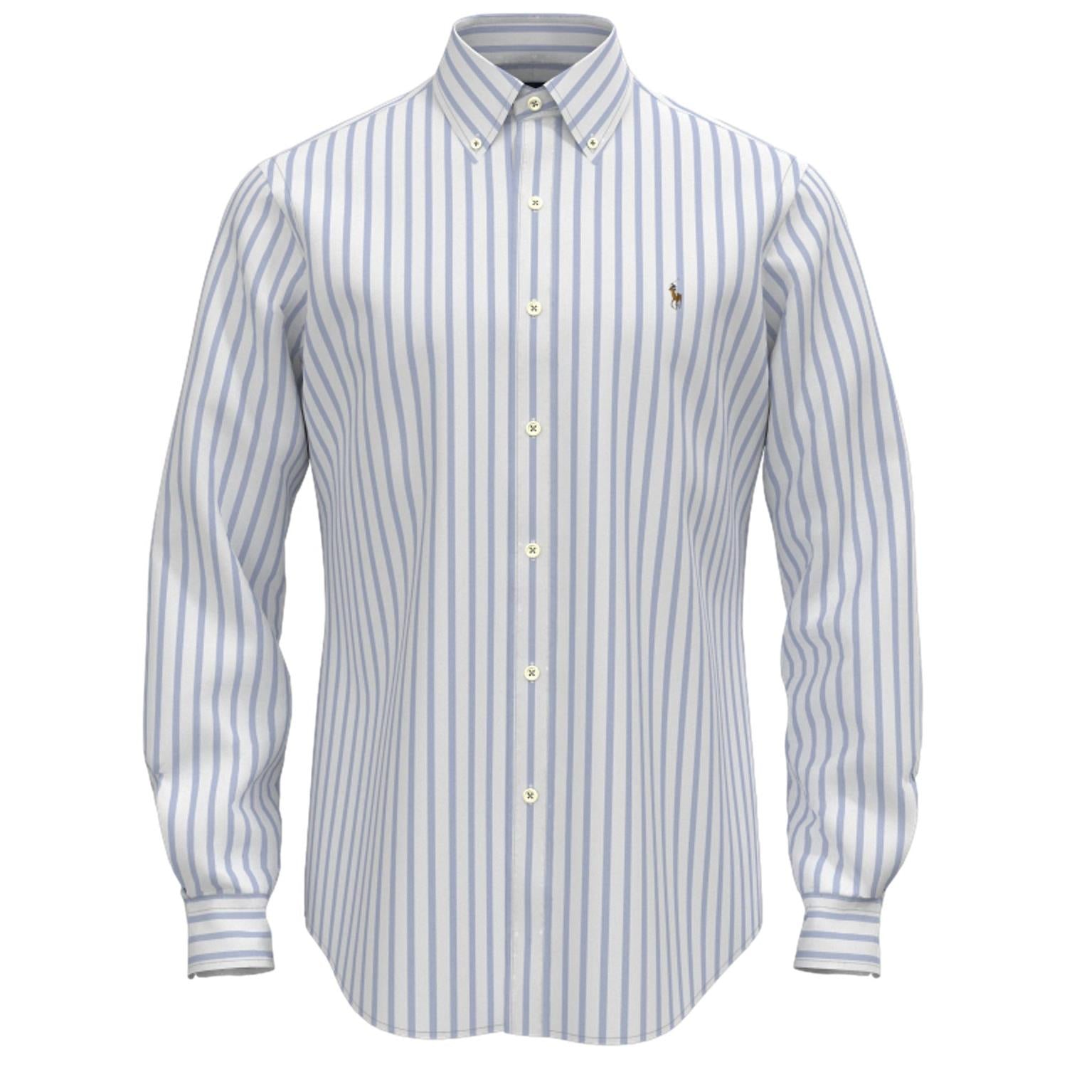 Polo Ralph Lauren Slim Fit Oxford Shirt Stripes Skjorte Striper - chrismoa.no