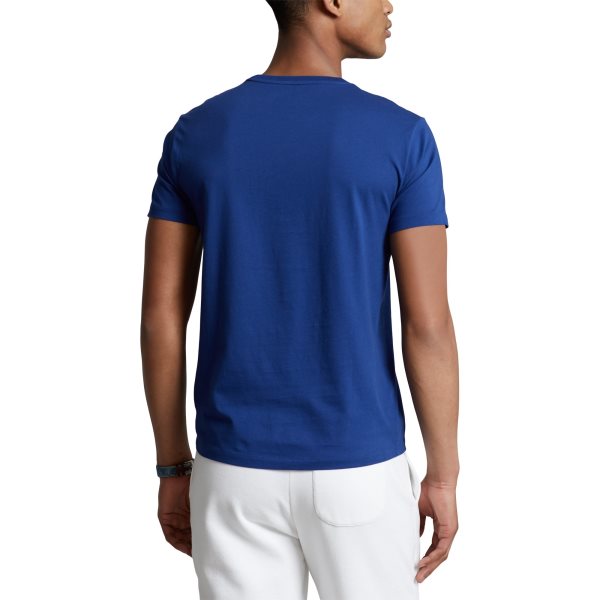 Polo Ralph Lauren Custom Slim Fit Jersey Crewneck T-Shirt T-Shirt Blå - chrismoa.no