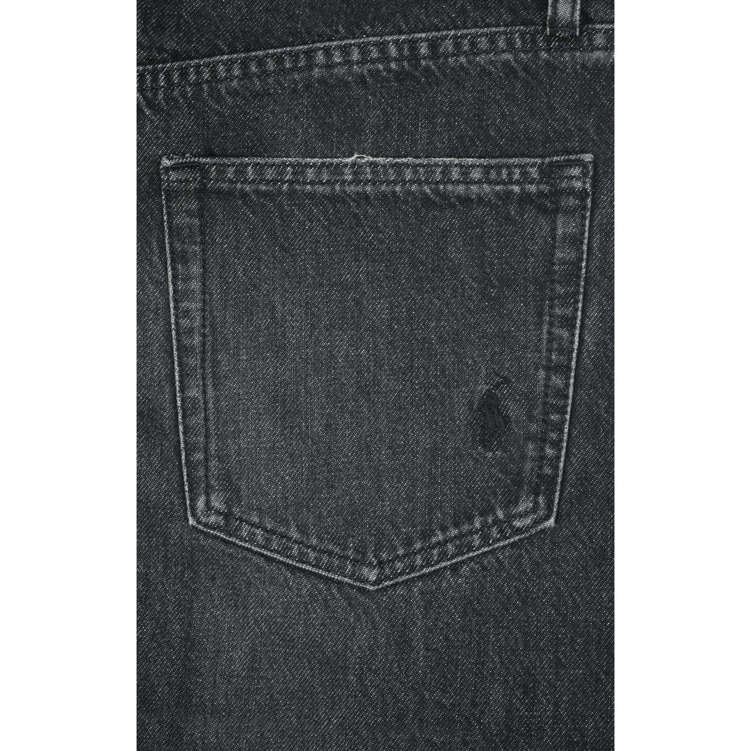 Polo Ralph Lauren HR WIDE CROP-STRAIGHT Jeans Sort - chrismoa.no
