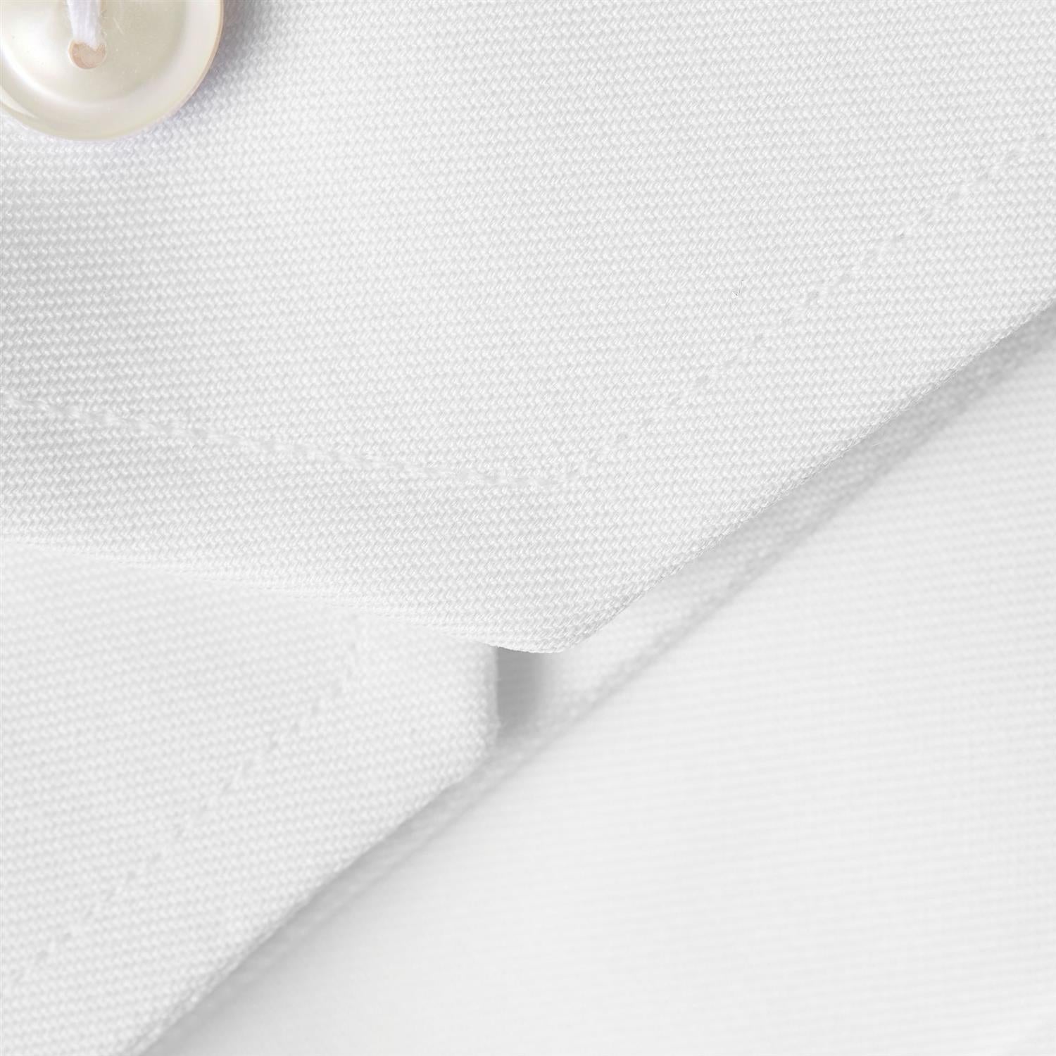 Eton Slim   White Signature Twill Shirt - XLS Skjorte Hvit - chrismoa.no