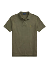 Polo Ralph Lauren Custom Slim fit Mesh Polo T-Shirt Militærgrønn - chrismoa.no