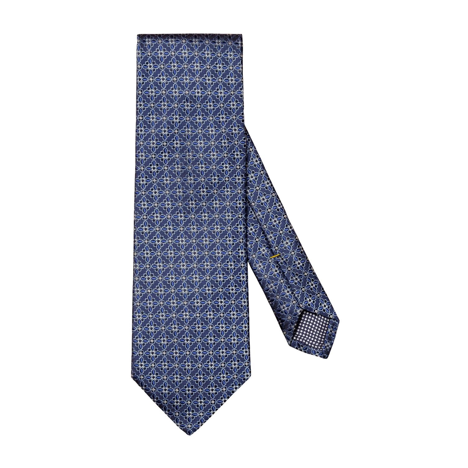 Eton Navy blue Floral Silk Tie Slips Marine - chrismoa.no