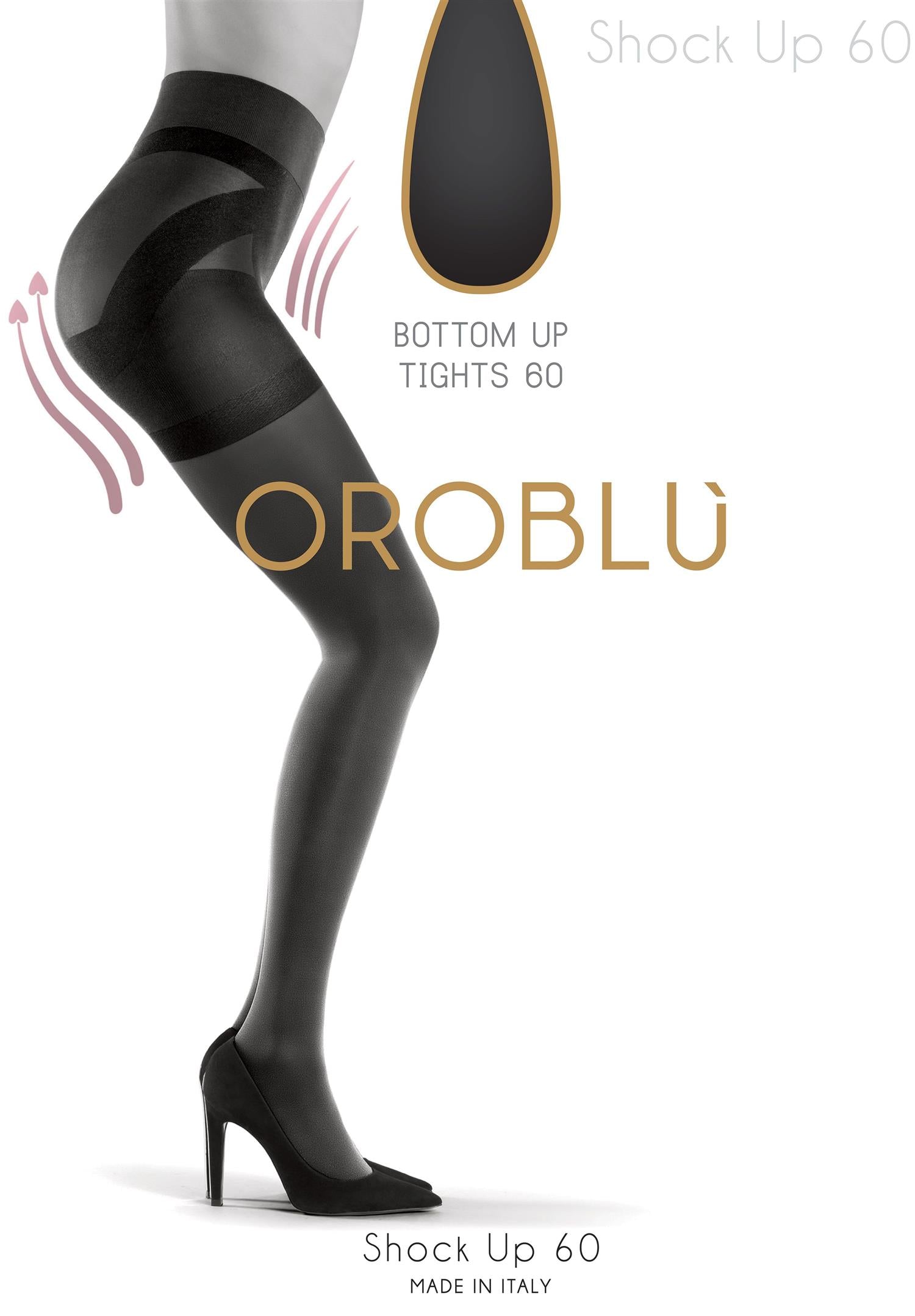 Oroblu Shock Up 60 Black Strømpebukse Sort - chrismoa.no