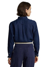 Polo Ralph Lauren Relaxed Fit Linen Shirt Skjorte Marine - chrismoa.no