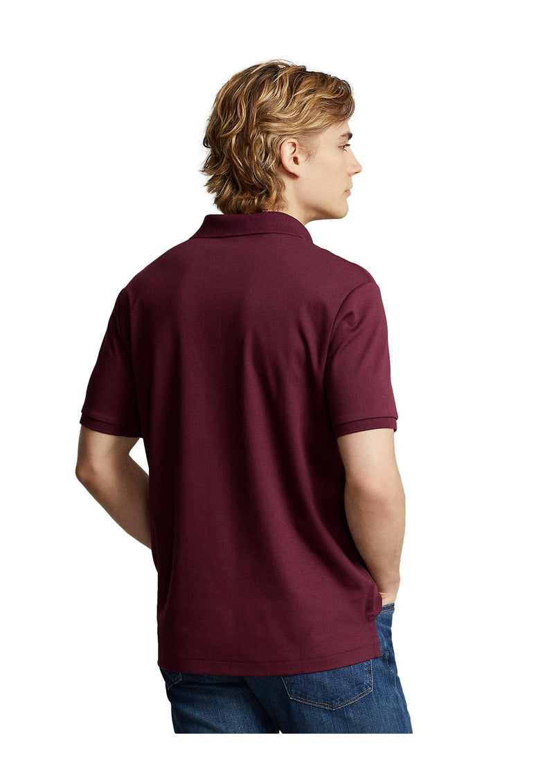 Polo Ralph Lauren Soft Cotton Polo Shirt - All Fits T-Shirt Bordeaux - chrismoa.no