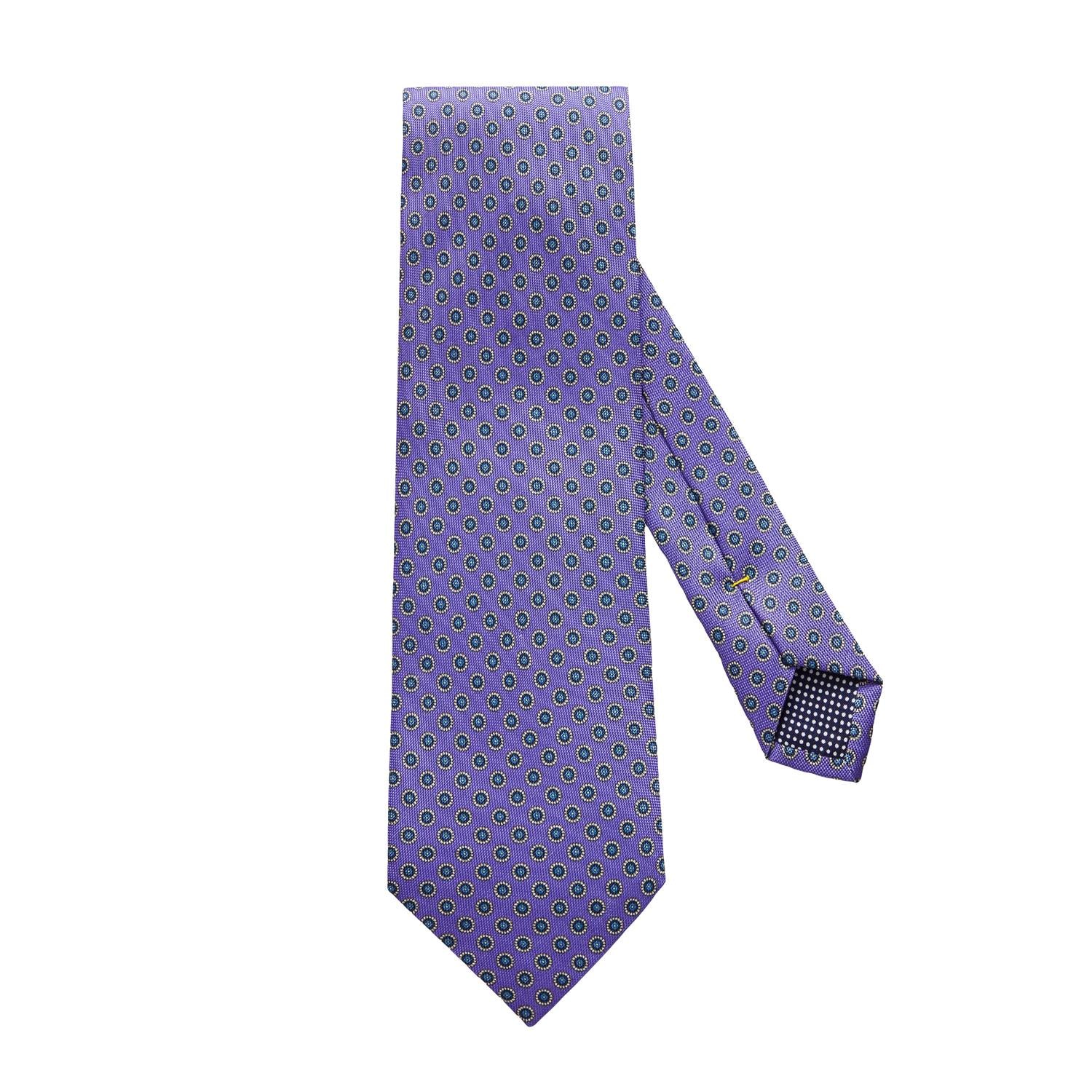 Eton Purple Geometric Print Tie Slips Lilla - chrismoa.no