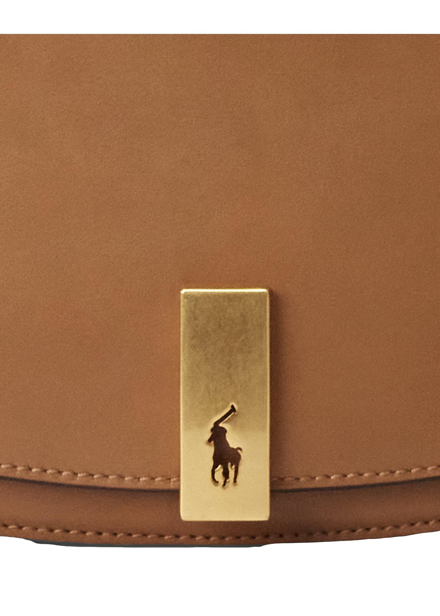 Polo Ralph Lauren Polo ID Calfskin Saddle Bag Veske Tan - chrismoa.no