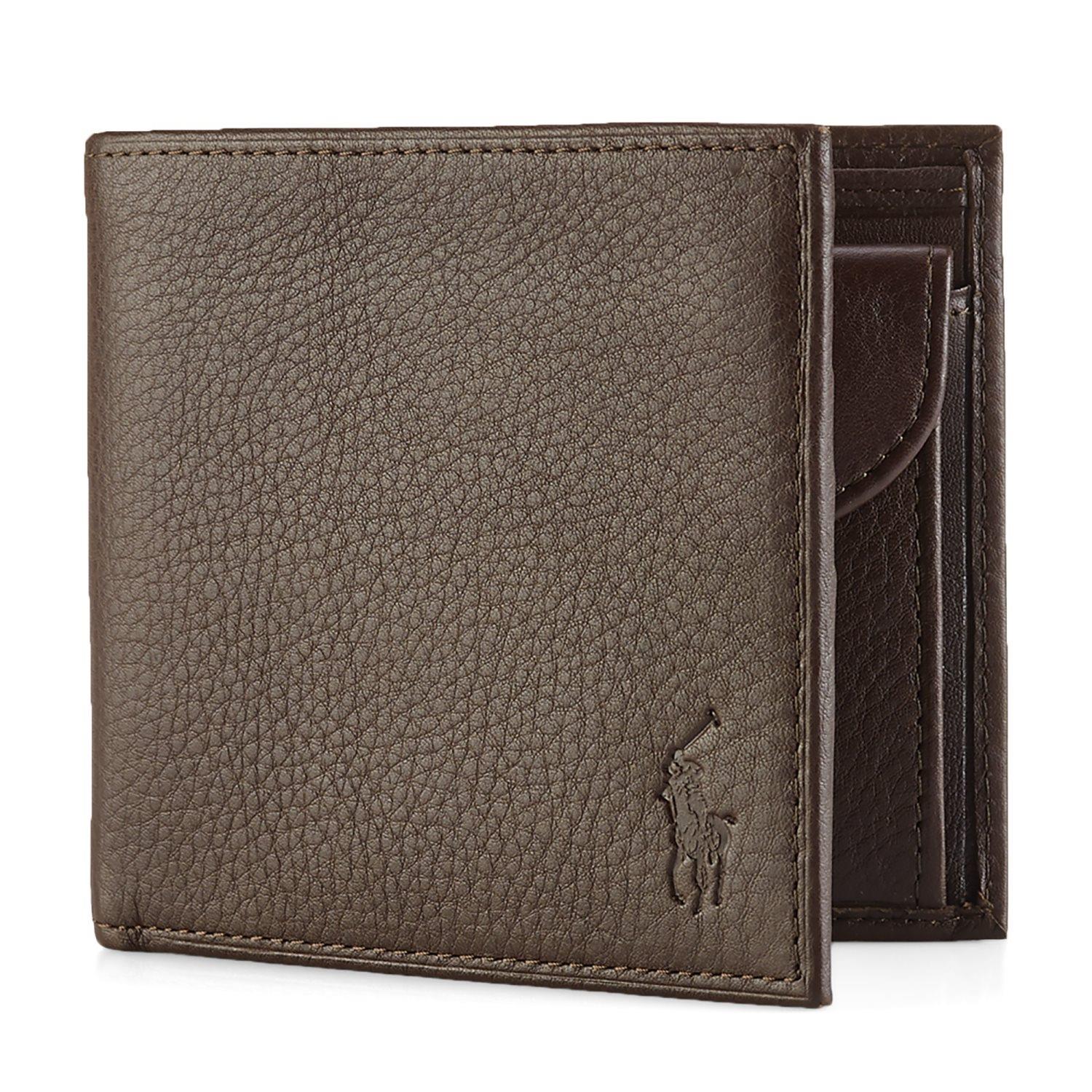 Polo Ralph Lauren Coin-Pocket Leather Wallet Lommebok Brun - chrismoa.no