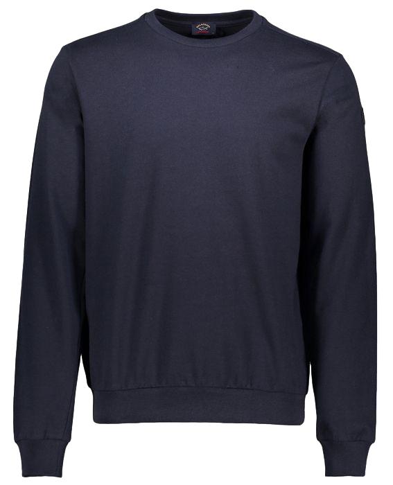 Paul & Shark Organic cotton sweatshirt with iconic badge Genser Mørkeblå - chrismoa.no